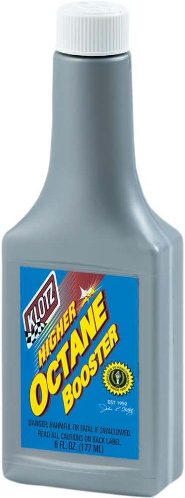 Klotz Higher Octane Booster, Multipurpose Fuel Additive for Gasoline 6-Ounce Bottle, KL-626