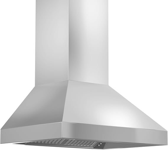 ZLINE 30" Professional Convertible Vent Wall Mount Range Hood in Stainless Steel with Crown Molding (597CRN-30)