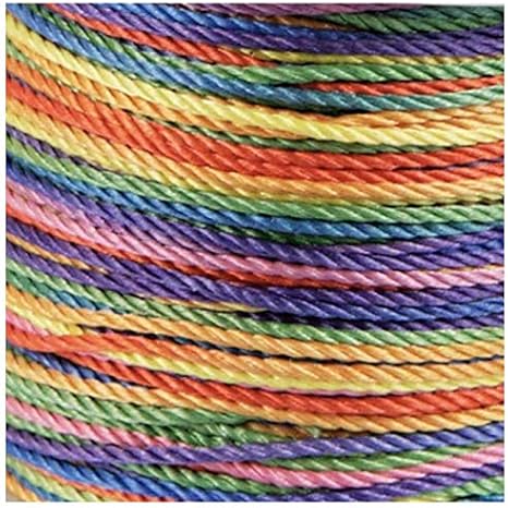 Rainbow String Multicolor Braided Jewelry Cord Crafts Beading Twine 70mts/ 76.5 yd (Multi)