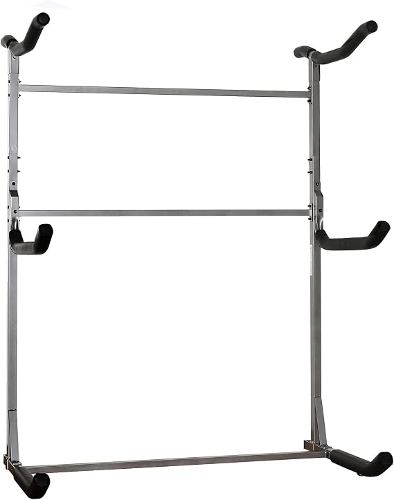 Sparehand Hybrid Kayak/SUP Heavy Duty Freestanding Storage Rack - 3 Tier Kayak Storage Rack - Garage Storage for Fishing Kayaks
