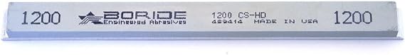 Boride CS-HD Series 6" x 0.5" x 0.25" Narrow Silicon Carbide Sharpening Stone with Aluminum Mounting for Edge Pro (For Recurve Blades) 1,200 Grit