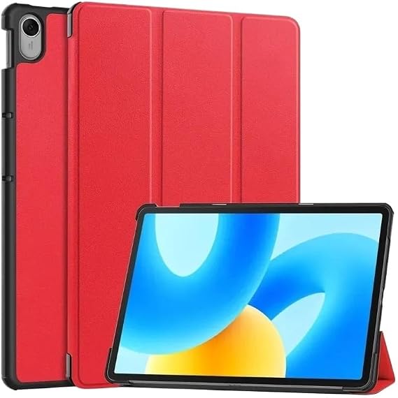 Tablet Case Suitable for Huawei MatePad SE 11 2024 AGS6-W00 AGS6-W0911inch Tri-Folding Stand Magnetic Smart Shell.Red