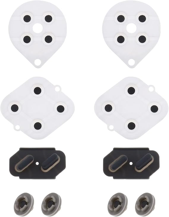 ECSiNG 2 Sets Conductive Silicon Button Pads Controller Button Replacement Repair Part Button Contacts Kit Compatible with Super SNES Controller