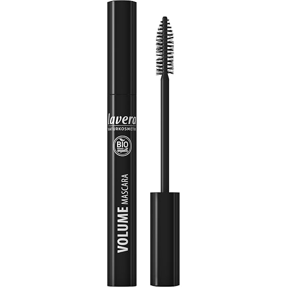 lavera Volume Mascara - Black - Voluminous Mascara with Shea Butter & Sunflower Oil for Long Lasting Results - Eye Make Up - PETA Certified - Vegan - Made in Germany - Black - 0.3 Fl Oz