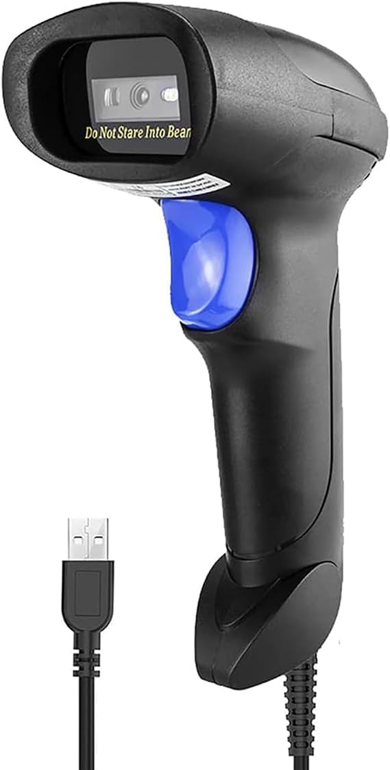 NetumScan USB 1D Barcode Scanner, Handheld Wired CCD Barcode Reader | Supports Screen Scan UPC Bar Code Reader for Warehouse, Library, Supermarket Plug and play via 1.8m USB cable