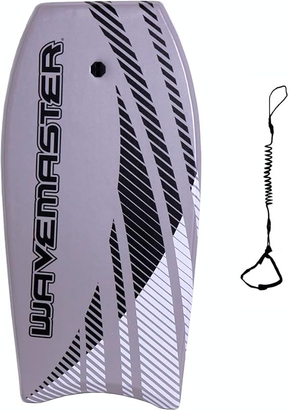 44 inch Body Board Ultimate Wavemaster Pro Bodyboard, Super EPS Core with Pro Quality Wrist Leash