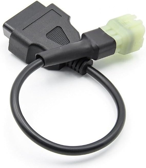 OBD2 Diagnostic Cable Adapter 6 Pin To 16 Pin For Motorcycles, For ISO 9141 2 And For SAE J1850 Protocols, OBD Fault Code Reader Adaptor ECU Error Code Reader