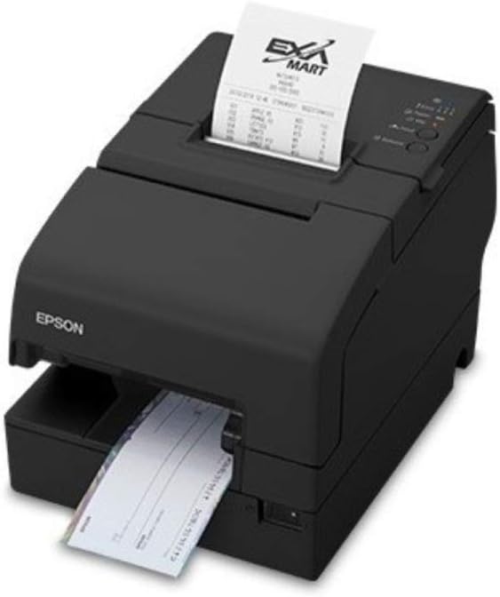 HP TM-H6000V Mobile Direct Thermal Printer - Monochrome - Portable - Receipt Print - Ethernet - USB - with Cutter - Black