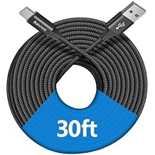 Baiwwa Long USB C Cable 20ft, USB A to Type C Cable Charger Cord Premium Nylon Braided for iPhone 16 15 Series Samsung Galaxy Note Tab, Moto, LG, Pixel and More USB C Smartphone & Tablet