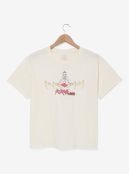 Her Universe BoxLunch Studio Ghibli The Tale of The Princess Kaguya Embroidered Women's T-Shirt - BoxLunch Exclusive Off White Large