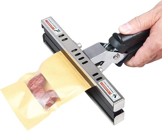 Portable Heat Sealer, Hand Held Pliers Sealing Machine, 350W Heat Crimper Sealer, 15mm Seal Width, for Foil Bag, Cellophane Bag, Kraft Paper Bag, BOPP Bag, 30cm