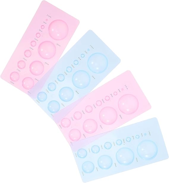 COOPHYA 4pcs Paper Craft Tools Paper Quilling Mould Abs Half Sphere Blue Pink Make Making Flower Pot Personal Professional