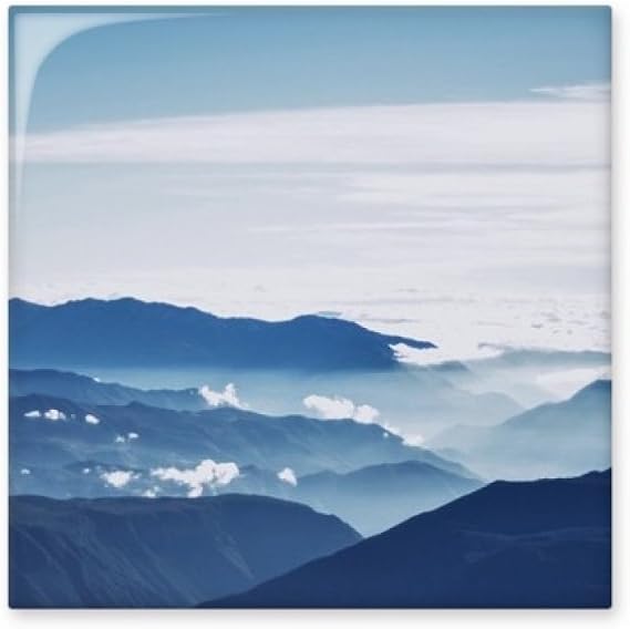 Mountains Sky Sunshine Clouds Nature Ceramic Tile Glossy Decal Glazed Brick Adorn Stone
