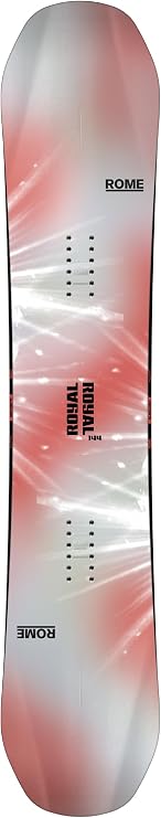 Rome Royal Women's True Twin All-Mountain Snowboard | Freeride, Flex 3/10, Rocker/Camber/Rocker, Extruded Base, Beginner/Intermediate