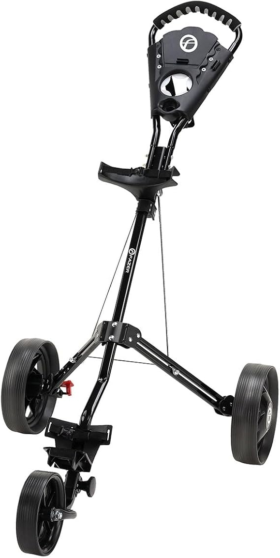 FAZER 3-Wheel Golf Trolley - 3 Wheel Golf Push Pull Cart, Lightweight Foldable Golf Trolley with Adjustable Height