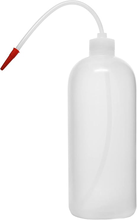 EISCO Wash Bottle, 1000ml - Polyethylene - Translucent, Unbreakable - Screw Cap with Flexible Delivery Tube for Dispensing Liquid - Includes Tube Cap