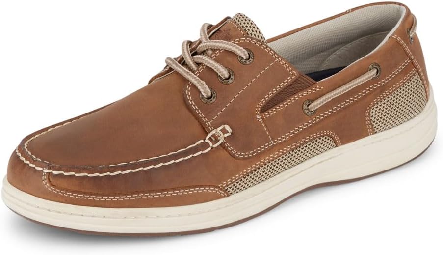 DOCKERS Mens Beacon Classic Leather Boat Shoes with Stain Defender