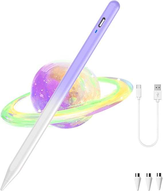 Stylus Pen for Android Tablet,Tablet Pencil for iOS/Android,Gradient Purple
