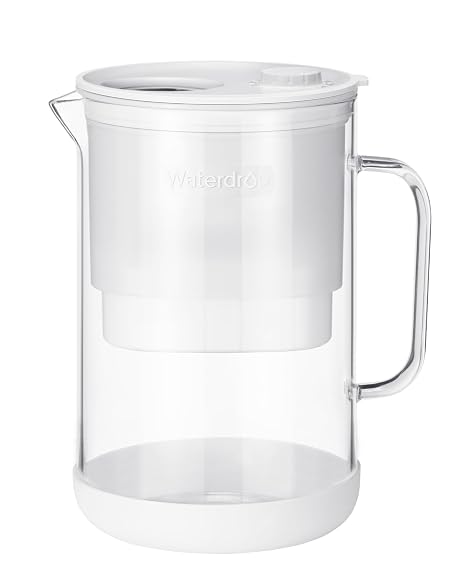 Waterdrop PT-09W 10-Cup Large Glass Water Filter Pitcher, Eco-Friendly