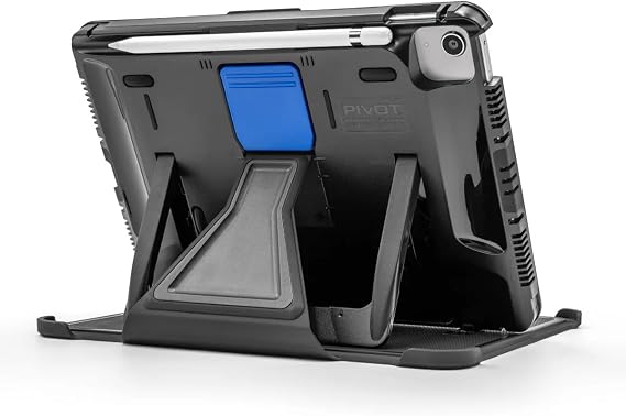 PIVOT A22A Atlas 10th Gen iPad Case - Rugged Tough Military-Grade Shockproof 360 Drop Protection, 120 Kickstand, Patented Cooling, Removable Screen Cover & Aviation Pilot - Black