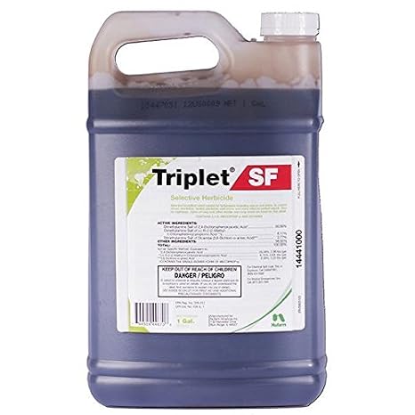 NuFarm Triplet SF Herbicide - 2.5 Gallon | Broadleaf Weed Killer for Turf & Lawns | Professional-Grade, Fast-Acting Formula
