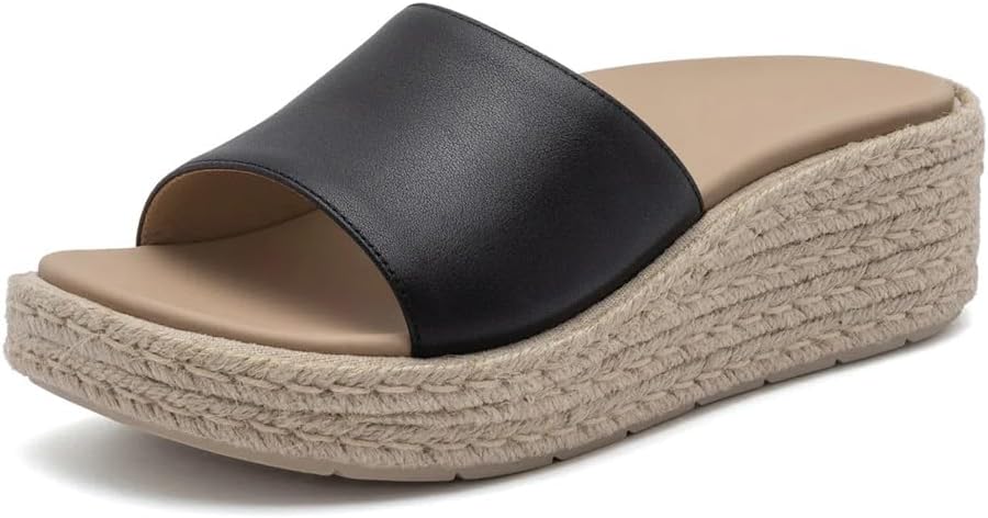 ABEO Solstice Slide Platform Sandals | Slip On Sandals Women | Espadrilles for Women | Sandals Women Dressy | Summer Shoes for Women | Built In Orthotic Insoles