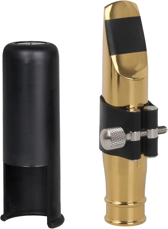 Yibuy Golden Jazz style and Popular gold-plated tenor saxophone 8# interface outer diameter is about 20.5mm