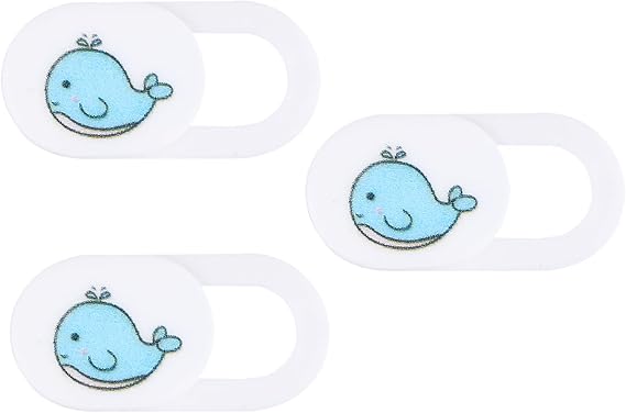 ARTIBETTER Whale Pattern Webcam Cover Slider for Laptop Tablet Privacy Cover Slide Anti-Peeping Privacy Protection for Computer 3 pcs