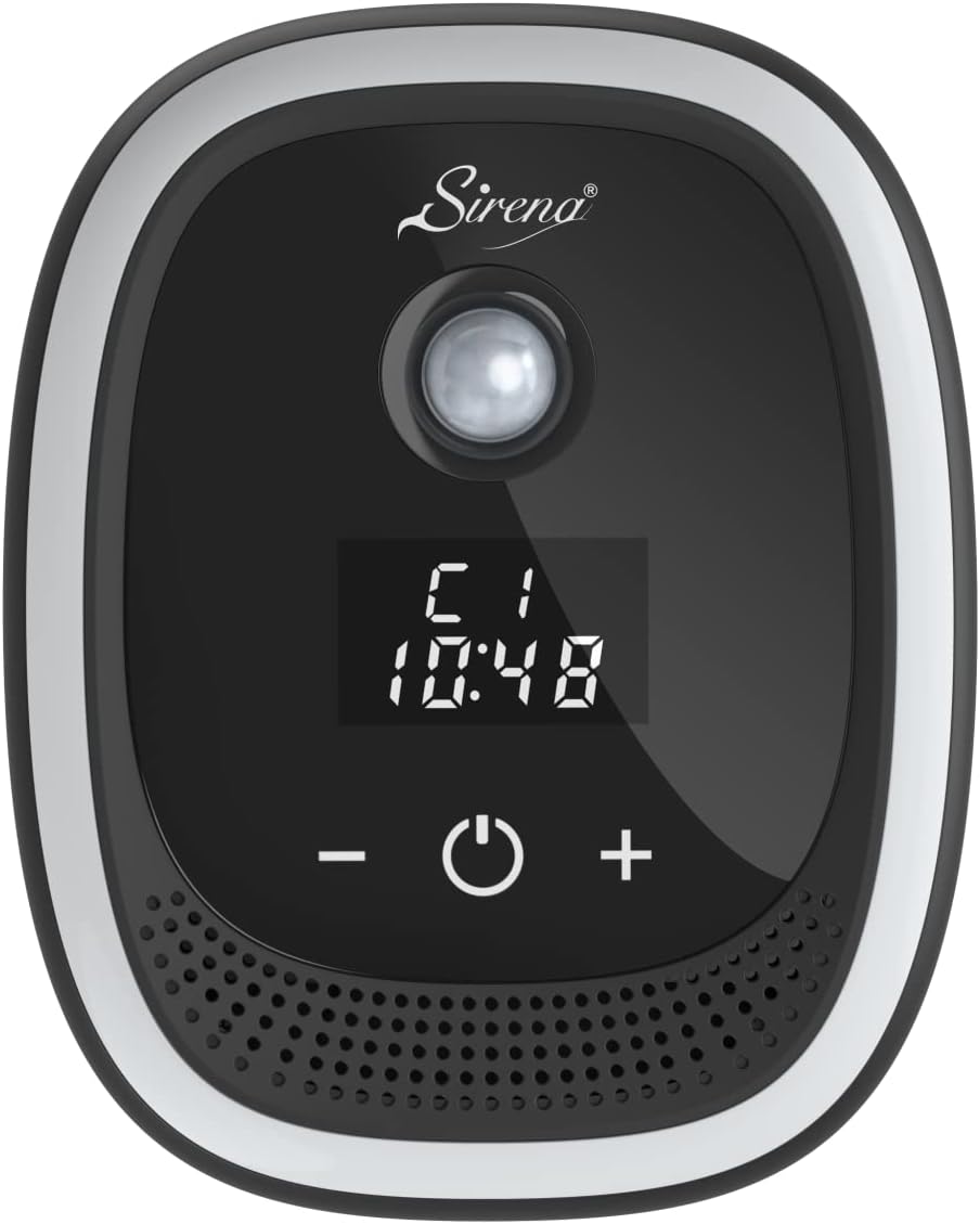 Sirena Air Ionizers for Home Negative Ion Filtration System, Quiet Air Freshener for Bedroom, Kitchen, Removes Odors, Smoke, Dust, Pets, Mini Ionic Air Purifier w built in Clock and Night Light 1