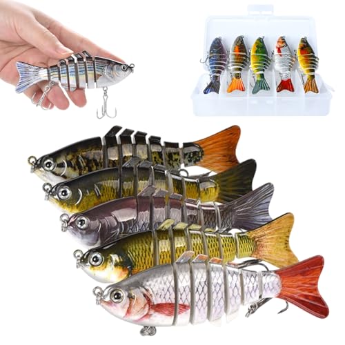 Robotic Fishing Lure, Robotic Swimming Fishing Lure, Robotic Lure Fishing Bait, Ensemble De 5 Leurres Spirebuzz Ratstrike