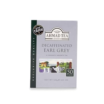 Ahmad Tea Black Tea, Decaffeinated Earl Grey, 50 Count
