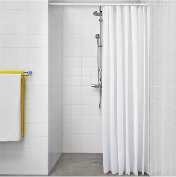 IKEA Bjarsen Duş Perdesi, Beyaz, 180x200 cm