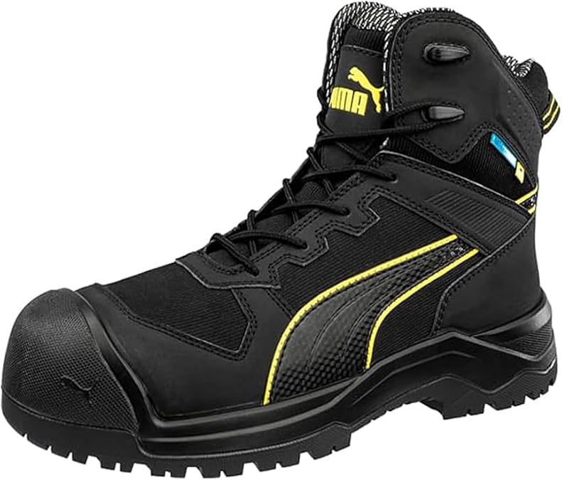 Puma Safety Men's Rock HD Mid EH WP SR CT Black Yellow 10 D(M) US
