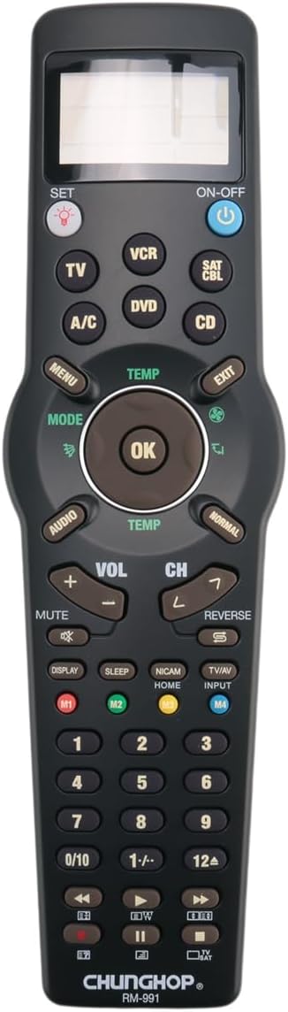 Remote Control CHUNGHOP RM991 Smart Universal Multifunctional Learning Remote Control For TV/TXT,DVD CD,VCR,SAT/CABLE And A/C