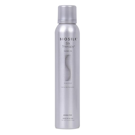 BioSilk Silk Therapy Shine On, Hairspray For Controlling Frizz, 5.3 Oz