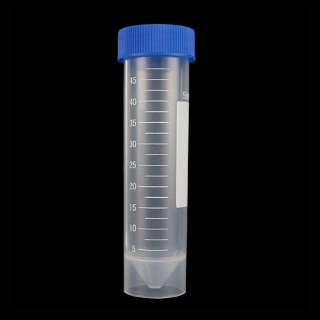 50ml Plastic Centrifuge Tubes with Screw Cap, 50 Pack Self-Standing Plastic 50ml Test Tube Polypropylene Conical Tubes with Cap, Graduated Marks