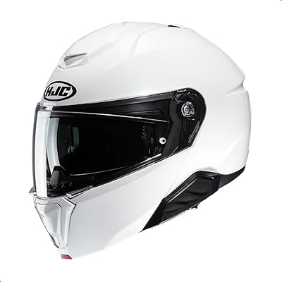 HJC i91 Solid Modular Motorcycle Helmet with HJ-33 Pinlock Shield, DOT Approved White, X-Small