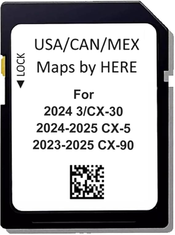 Navigation SD Card GPS Maps Compatible with 2024-2025 CX-5, 2023-2025 CX-90, 2024 CX-30/3, USA/CAN/MEX Maps