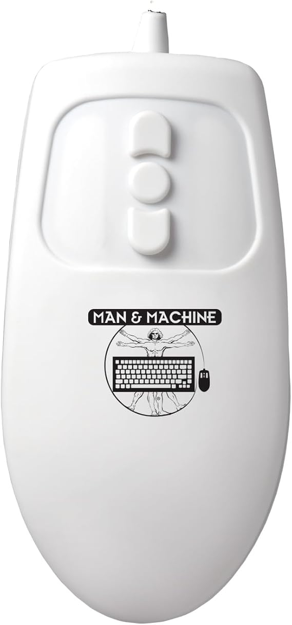 Man & Machine Mighty Mouse, Sealed Waterproof - White