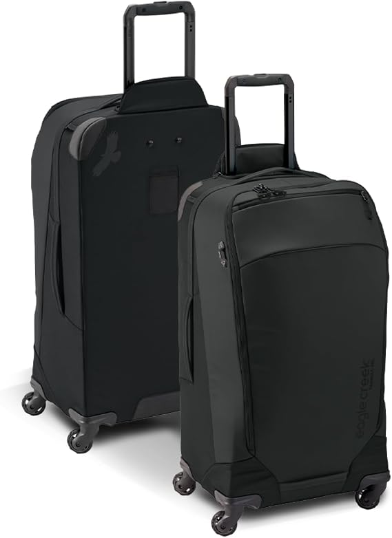 Eagle Creek Tarmac XE 4-Wheel 28-Inch Luggage, Black | Heavy Duty, Multi-Directional Spinner Wheels, Internal Zippered Mesh Pocket, Internal Adjustable Compression