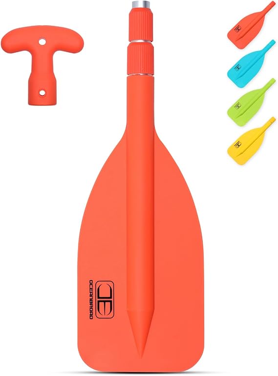 OCEANBROAD Emergency Paddle 21''-42''(Assembling Required)/26''-54'' | Boat Paddle, Canoe/Kayak Paddle, Telescoping Paddle, Collapsible Paddle, PWC/Boating/Pontoon/Jet Ski Accessories