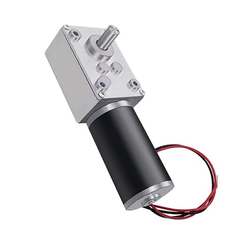 5840-31ZY DC Micro Motor, Turbo Worm Encoder Reduction Motor with Self-Locking, Speed Control, High Torque Density, Black and Silver (12V 27RPM)