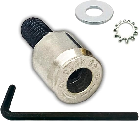 Custom Real Nickel Plated Brass 45 Auto Bullet Shell with Concealed Socket Head Seat Bolt for Most Harley Davidson Models 1996-2016 with 1/4-20 Thread Pitch Only