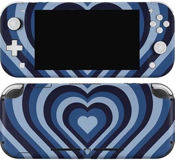 Skinit Decal Gaming Skin Compatible with Nintendo Switch Lite - Blue Heart Pattern Design