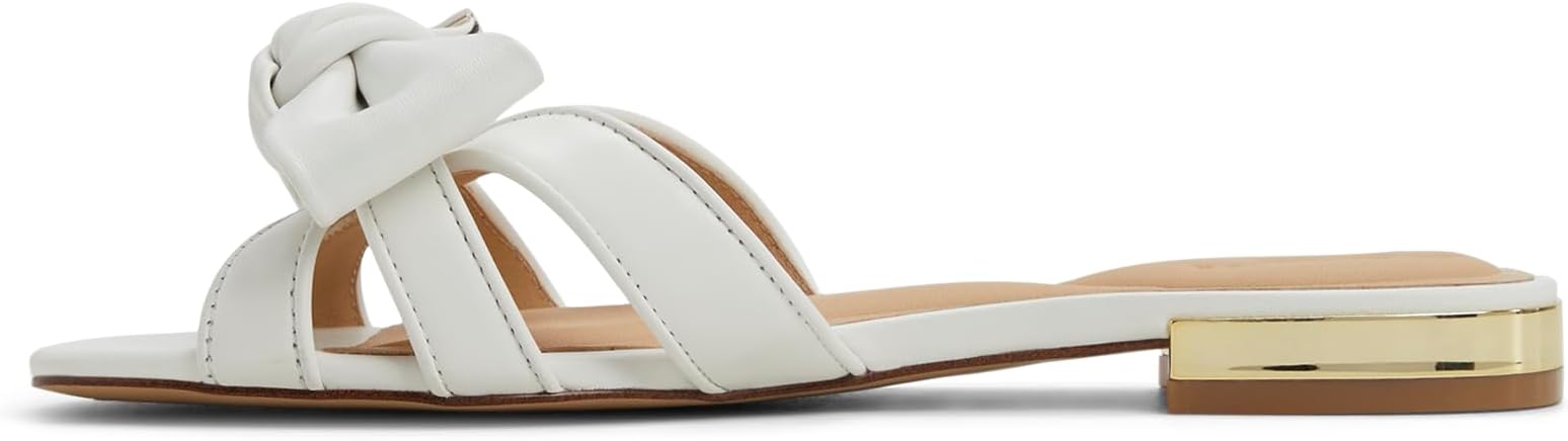 Ted Baker Women's Elsie Leather Bow Flat Sandal