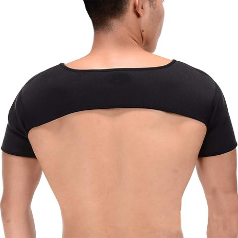 EXCEART Sbr Shoulder Support Compression Sleeve Double Shoulder Protection Warm Cover Pad Breathable Support for Rotator Cuff Outdoor Mountaineering Sports 28.34 X 5.51 X 0.39 in