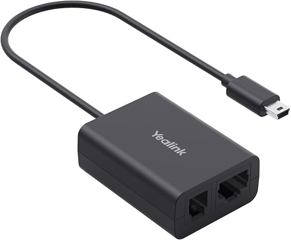 Yealink EHS62 Headset Adapter,Compatible with Cisco/Avaya/Poly/Grandstream Desk Phone,Connect to WH64/WH63 E2 Wireless DECT Headset