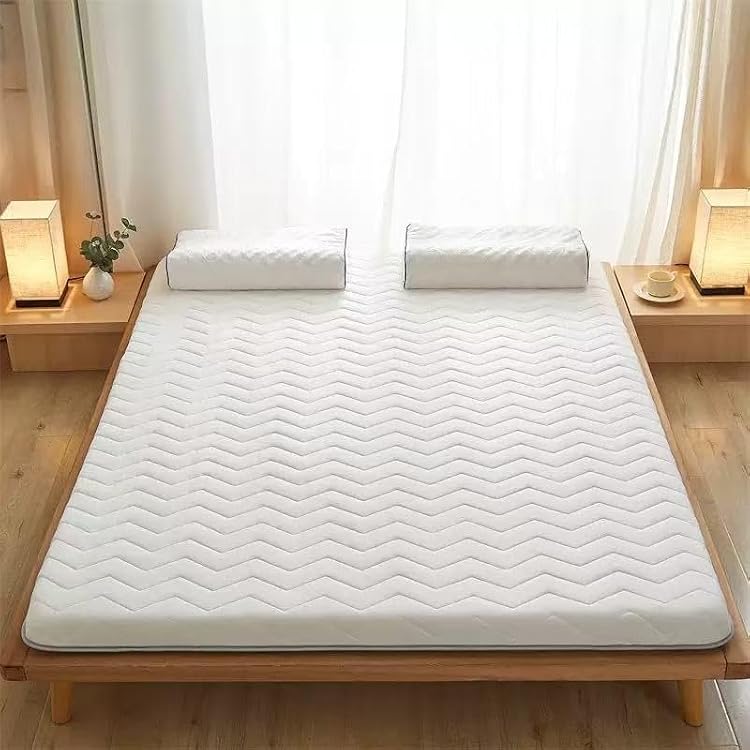 Full Size Japanese Futon Mattress, Comfortable Soft Breathable Portable Foldable Mattress, Ideal for Sofa, Lounger, Bedroom or Guest Bed 90 x 200 cmWhite,120cm200cm