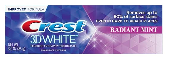 Crest Toothpaste 3d White Radiant, Mint, 3 Oz