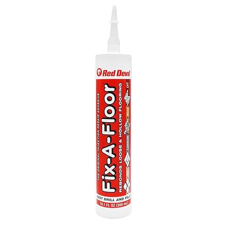 The Original Fix-A-Floor Loose Tile Repair Adhesive - Tile, Porcelain, Ceramic, Marble, Stone & Wood. Custom Tip for All Grout Sizes 10.1 oz. *for Best Results Use The Proven Power of a Caulk Gun*